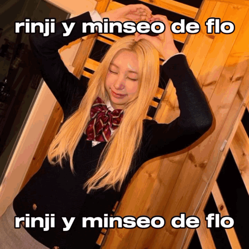 Blonde Girl Making Heart