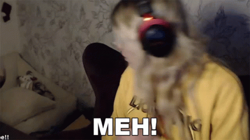 Blonde Girl Saying Meh GIF