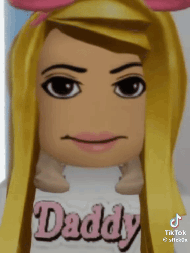 Blonde Girl Wearing Shirt Saying Daddy GIF