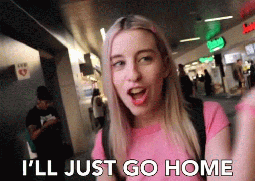 Blonde Hair Girl Im Going Home GIF