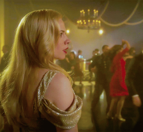 Blonde Hayley Atwell Turning Around GIF