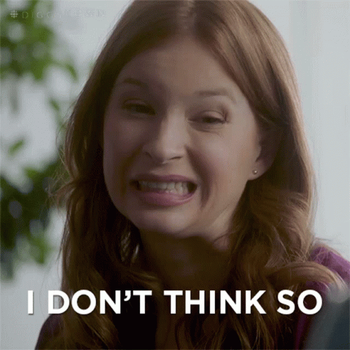 Blonde Lady I Dont Think So GIF