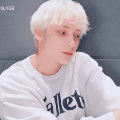 Blonde Man In White Ballet Shirt GIF