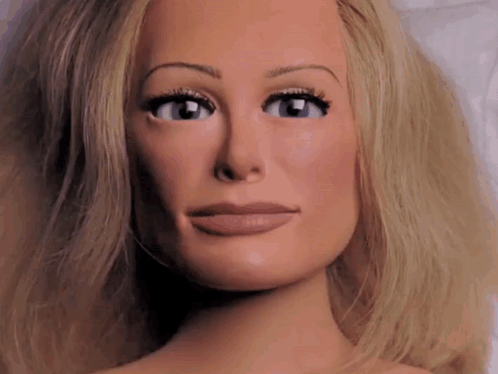 Blonde Mannequin Face Close Up