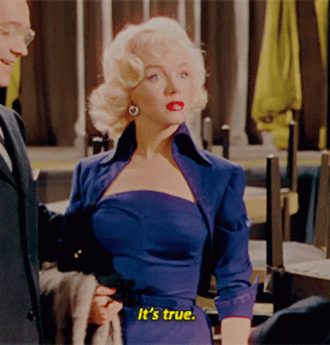 Blonde Marilyn Monroe Film Clip GIF