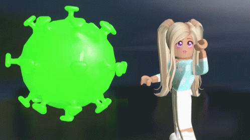 Blonde Roblox Girl Kicking Virus GIF