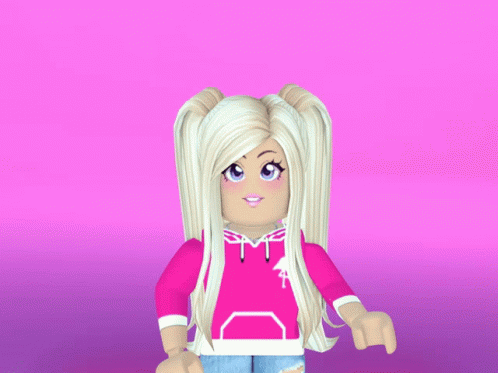 Blonde Roblox Girl Waving Welcome GIF