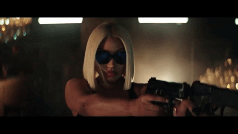Blonde Short Hair Woman Shooter GIF