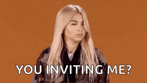 Blonde Unsure For Invitation GIF