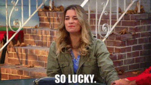 Blonde White Girl So Lucky GIF