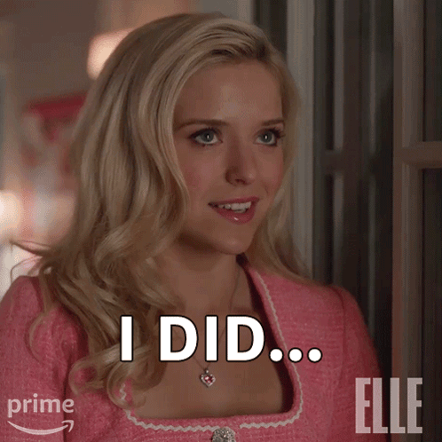 Blonde Woman in Pink Dress Says I Did