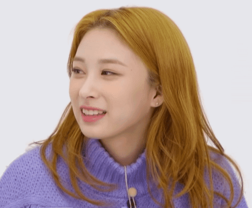 Blonde Woman In Purple Sweater Smiling GIF