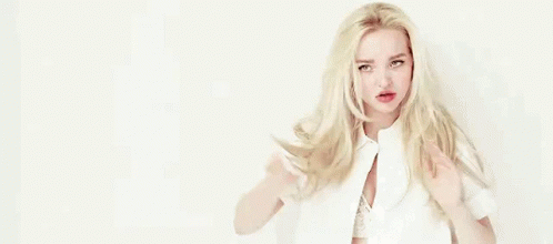 Blonde Woman in White Shirt and Bra