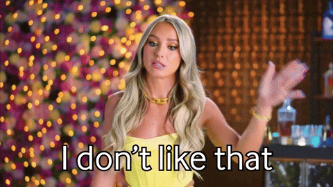 Blonde Woman in Yellow Dress Says I Don't Like That