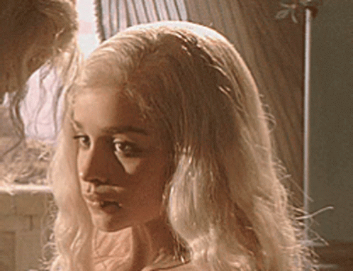 Blonde Woman Looking at Camera