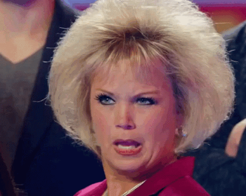 Blonde Woman Making Funny Face