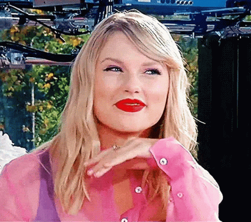 Blonde Woman Making Funny Face