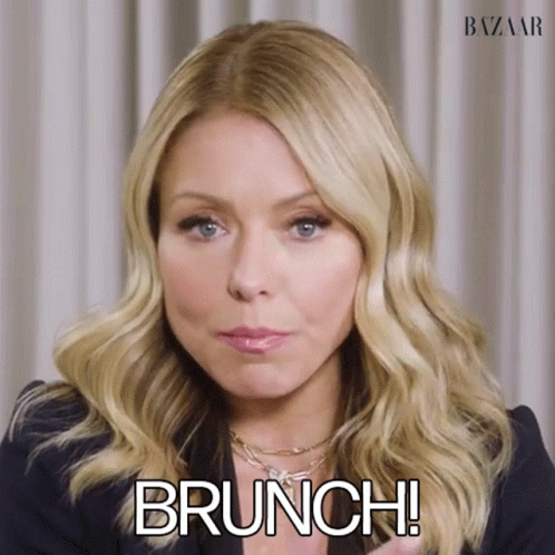 Blonde Woman Saying Brunch