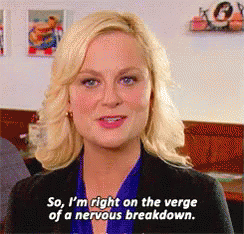 Blonde Woman Saying Nervous Breakdown