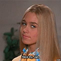 Blonde Woman Saying Nice Try Jan