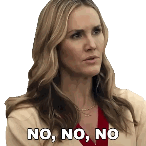 Blonde Woman Saying No No No