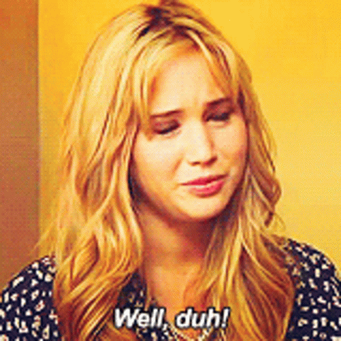 Blonde Woman Saying Well Duh