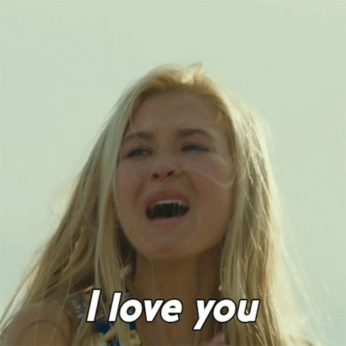 Blonde Woman Says I Love You GIF