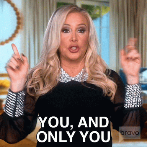 Blonde Woman Says You And Only You GIF