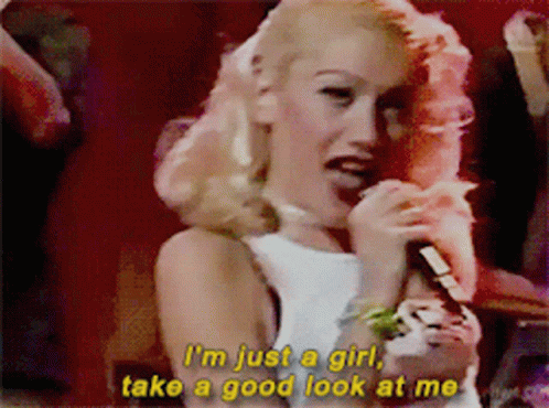 Blonde Woman Singing I m Just a Girl
