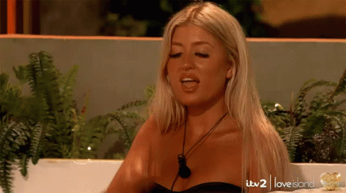 Blonde Woman Sitting Bathtub ITV 2 Love Island GIF
