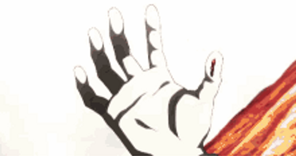 Blood C Anime Hand With Forming Blood GIF