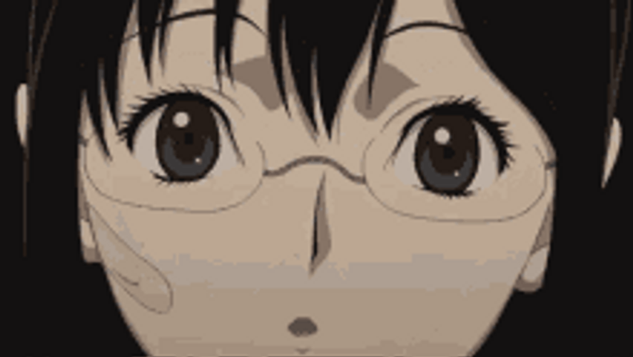Blood C Surprised Kisaragi With Big Eyes GIF