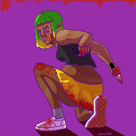 Blood Dripping Bloody Girl GIF