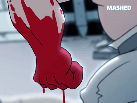 Blood Dripping Mad Angry Fist GIF