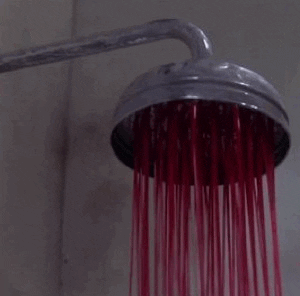 Blood Dripping Shower Water GIF