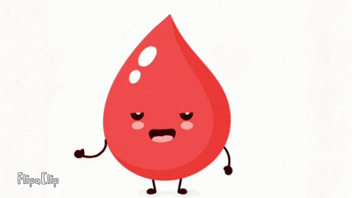 Blood Drop Character GIF