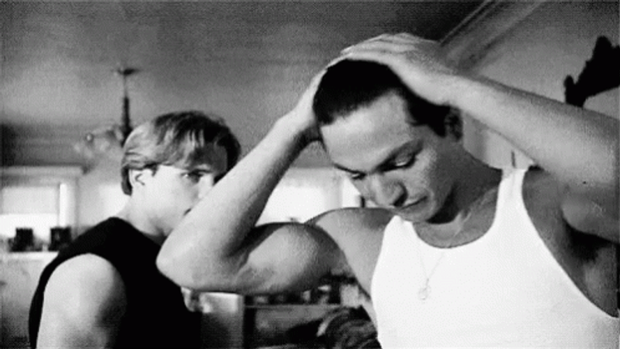 Blood In Blood Out Combing Hair With Hands GIF