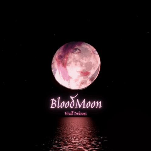 Blood Moon Vivid Darkness Poster Full Moon Woman Face