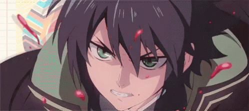 Blood Splatter Owari No Seraph Yichiro Hyakuya GIF