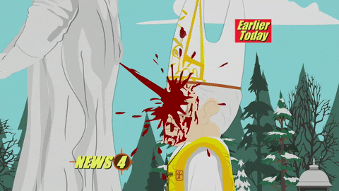 Blood Splatter South Park Bill Donohue GIF