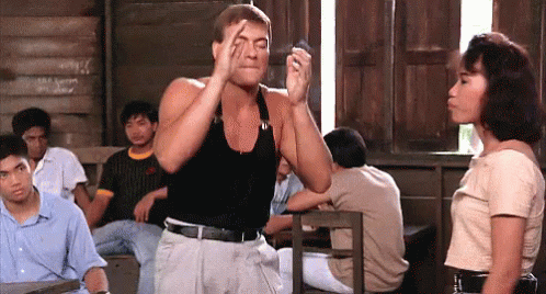 Bloodsport Van Damme Dancing With Partner GIF