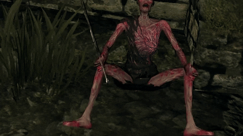 Bloody Monster Holding Sword