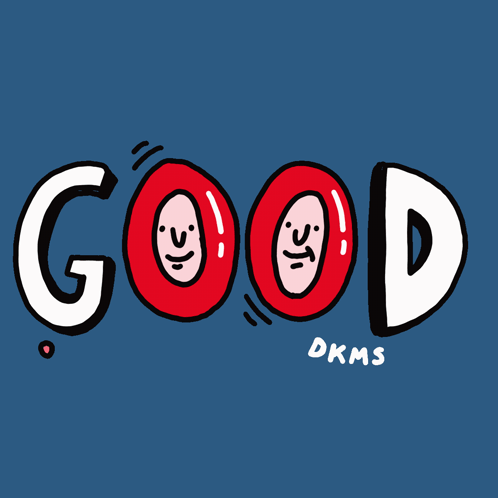 Bloody Word on Blue Background