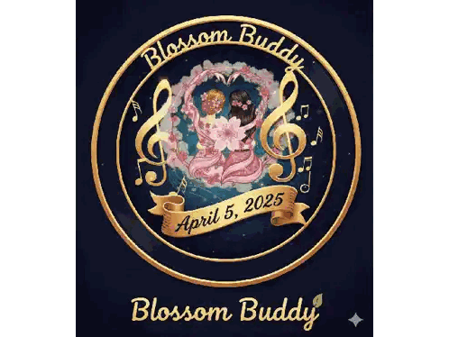 Blossom Buddy Logo Mermaid with Flowers