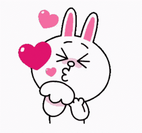 Blow Kiss Cony Rabbit GIF