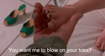 Blow On Your Toes Foot Fetish GIF