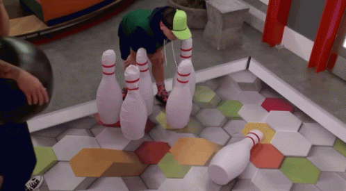 Blowing Bowling Pin Game GIF