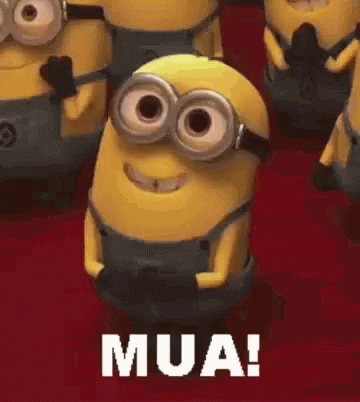Cute Minion Blowing Kiss GIF