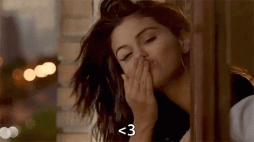 Selene Gomez Blowing Kiss GIF