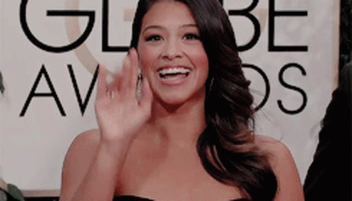 Gina Rodriguez Blowing Kiss GIF